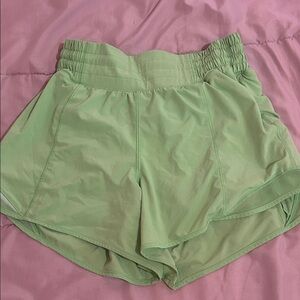 Lululemon Athletica Light Green Athletic Shorts